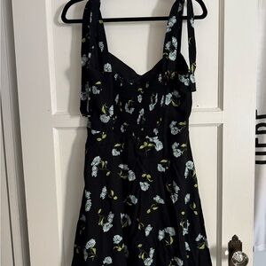 And Now This brand from Macy’s black floral tied strap dress